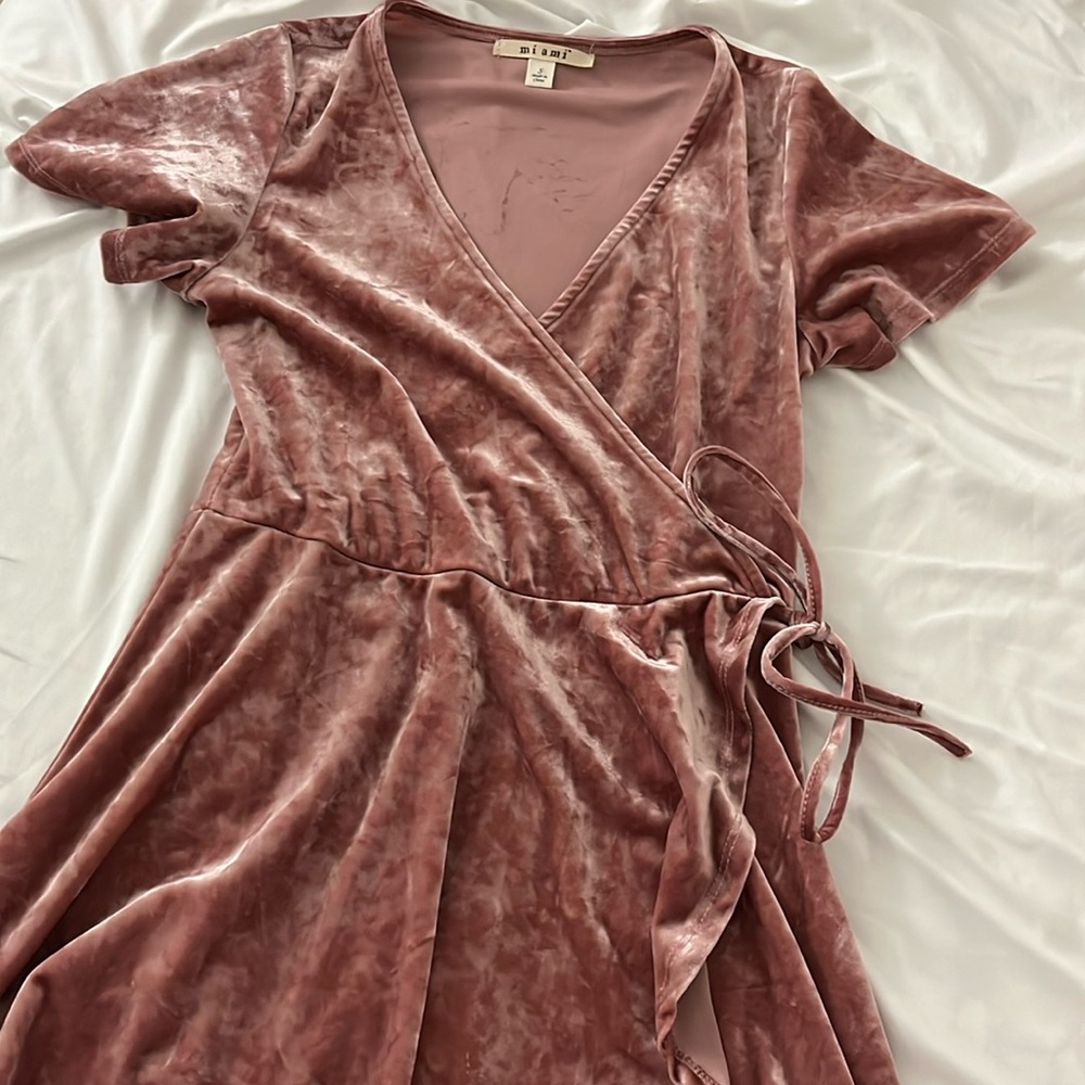 Pink Suede Dress